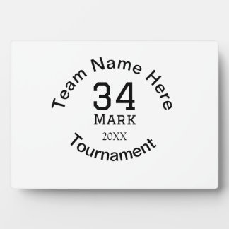 Teamname hier Name Turnierjahr hinzufügen Fotoplatte