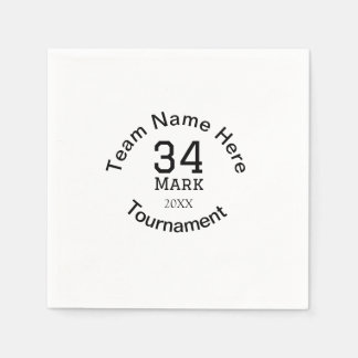 Teamname hier Name Turnierjahr hinzufügen Serviette