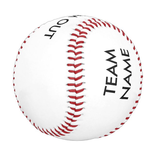 Teamname und Löschen von Baseball (Schrägansicht)