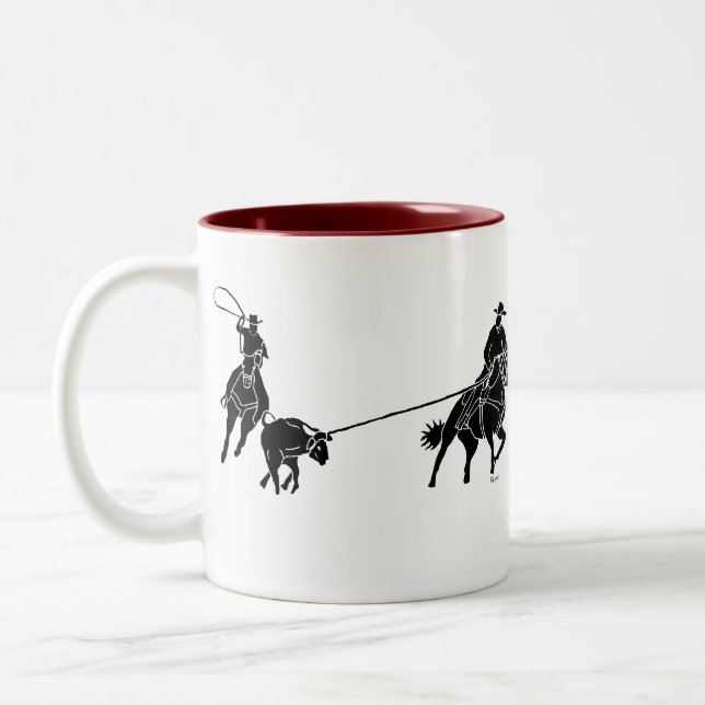 TeamRopers 200 Zweifarbige Tasse (Links)