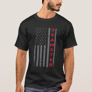 Teamster American Flag Patriotic Truck Driver Us T T-Shirt