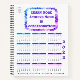 Teamwork 2022 Lila Spiral-Notebook Notizbuch