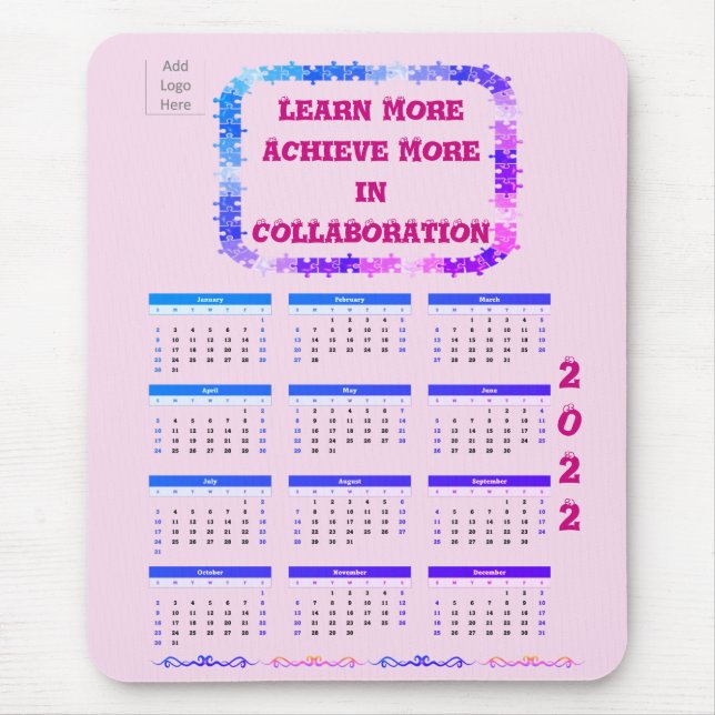 Teamwork 2022 Pink Mouse-Pad Mousepad (Vorne)