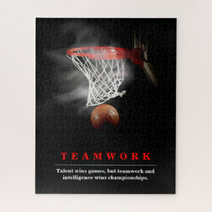 Teamwork Basketball Motivierend Inspirierend Puzzle
