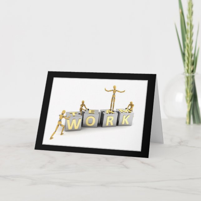 Teamwork - danke zu kardieren (Vorderseite)