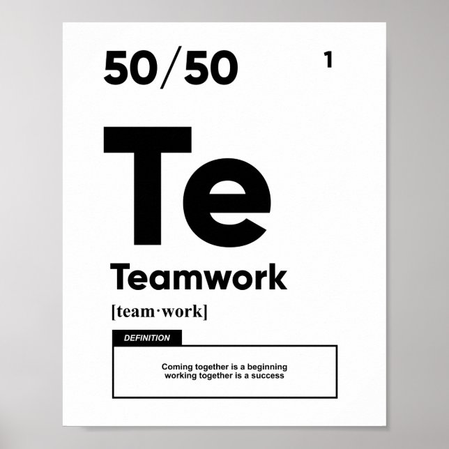 Teamwork Definition | MOTIVIEREND Poster (Vorne)