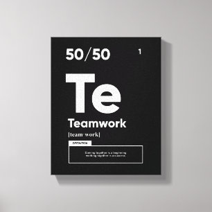 Teamwork Definition Motivierend Poster Leinwanddruck