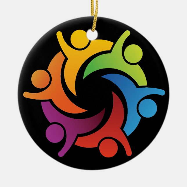 Teamwork - Einheit - SRF Keramik Ornament (Vorne)
