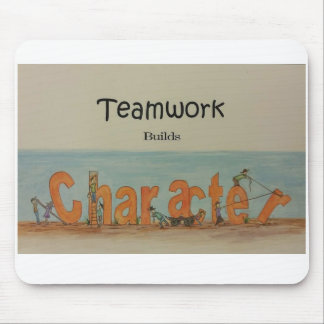Teamwork errichtet Charakter Mousepad