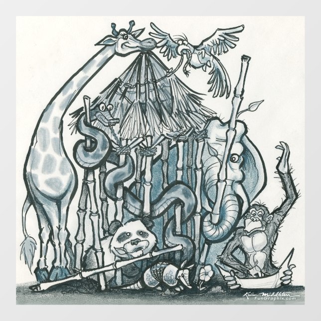 Teamwork Fensteraufkleber (Blatt)