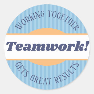 Teamwork - großartige Anerkennungs-Aufkleber für M Runder Aufkleber