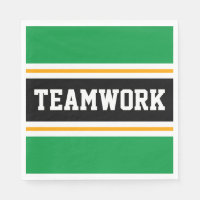 TEAMWORK Grüne, Schwarz-weiß gelbe Streifen