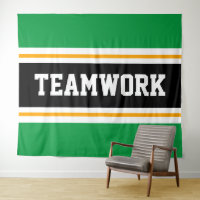 TEAMWORK Grüne, Schwarz-weiß gelbe Streifen