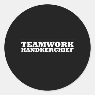 Teamwork HandkerChief Runder Aufkleber