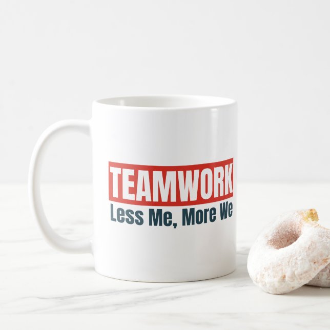Teamwork Inspiration Mitarbeiter Corporate Gift Kaffeetasse (Mit Donut)