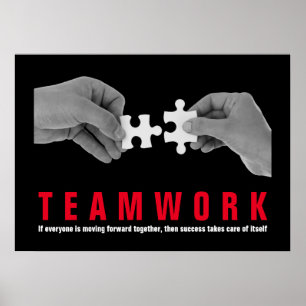 Teamwork Inspiration Motivierend Zitat Poster