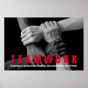 Teamwork Inspiration Motivierend Zitat Poster