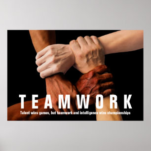Teamwork Inspiration Motivierend Zitat Poster