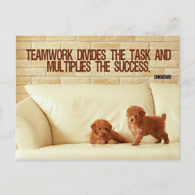 Teamwork Inspiration Postcard Postkarte (Vorderseite)