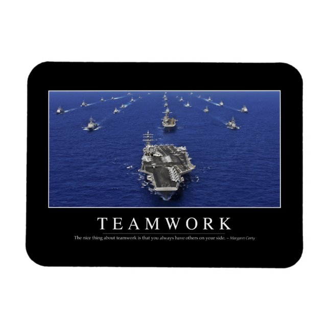Teamwork: Inspiration Zitat Magnet (Horizontal)