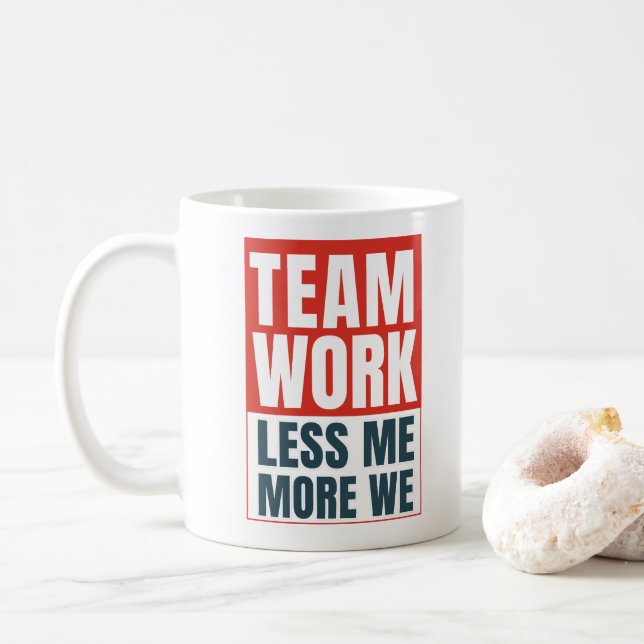 Teamwork Inspiration Zitat Mitarbeiter Geschenk Kaffeetasse (Mit Donut)
