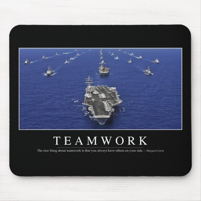Teamwork: Inspiration Zitat Mousepad (Vorne)