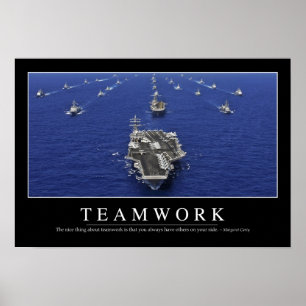 Teamwork: Inspiration Zitat Poster