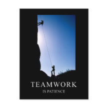 Teamwork ist Geduld Motivierend Postcard