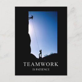 Teamwork ist Geduld Motivierend Postcard Postkarte