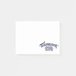 Teamwork macht den Traum arbeiten blau post es mer Post-it Klebezettel