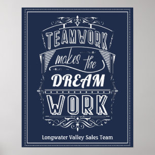 Teamwork macht den Traum Motivierend Poster