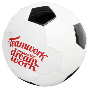 Teamwork macht den Traumtext grafisch Fußball