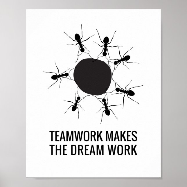 Teamwork macht die Traumarbeit Poster (Vorne)