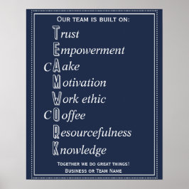 Teamwork Motivierend Acrostic Poster