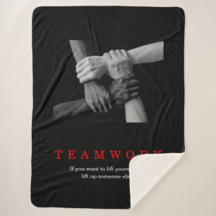Teamwork Motivierend Inspiration-Quote-Hands Sherpadecke