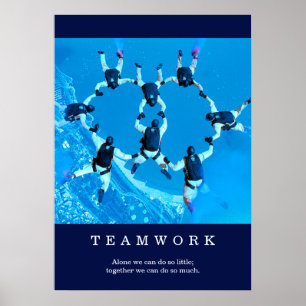 Teamwork Motivierend Inspiration Zitat Poster