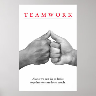 Teamwork Motivierend Inspirationshandbücher Poster