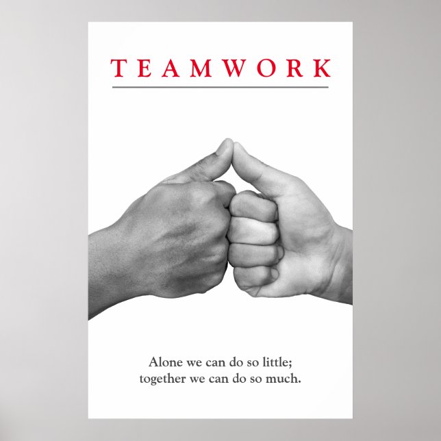 Teamwork Motivierend Inspirationshandbücher Poster (Vorne)