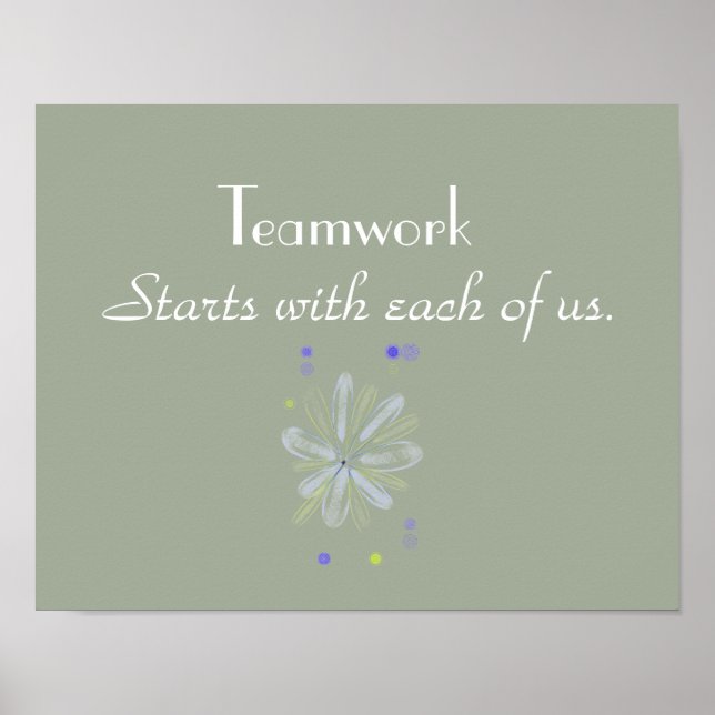 Teamwork Motivierend Poster (Vorne)