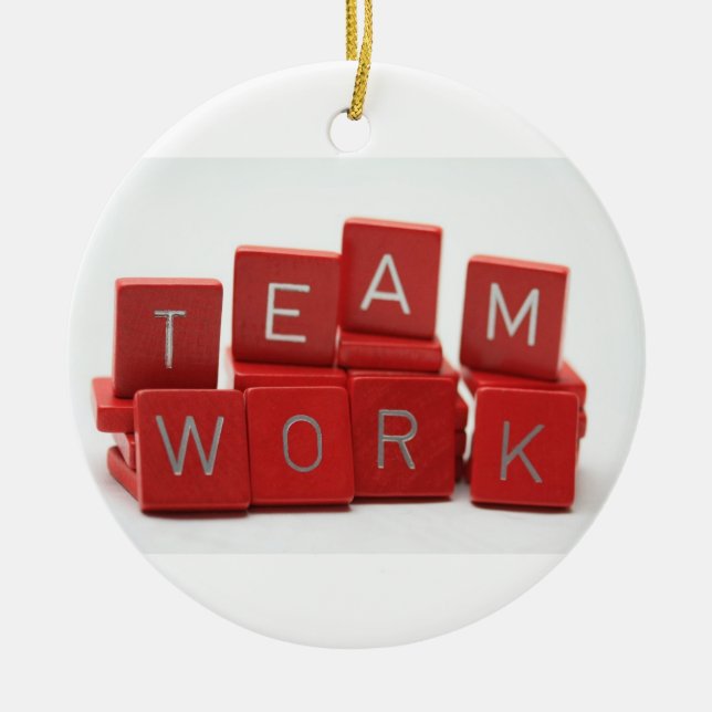 Teamwork-Ornament Keramikornament (Vorne)