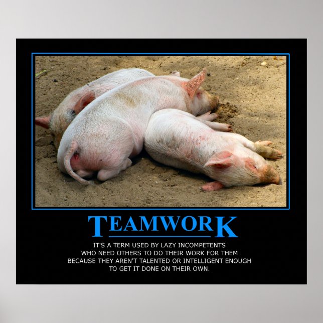 Teamwork-Poster Poster (Vorne)