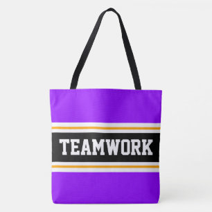 TEAMWORK Sporty Fun Lila Black Racing Streifen