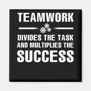Teamwork trennt die Aufgabe und multipliziert den Magnet