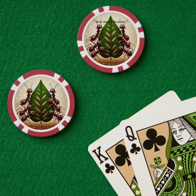 "Teamwork Triumphs" Pokerchips (Pokertisch (doppelt))