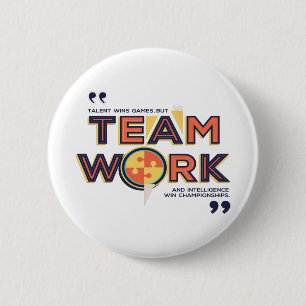 Teamwork und Intelligenz gewinnen Meisterschaften Button