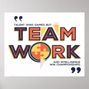 Teamwork und Intelligenz gewinnen Meisterschaften Poster