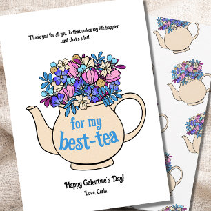 Teapot Bestie Galentines Valentinstag Feiertagskarte