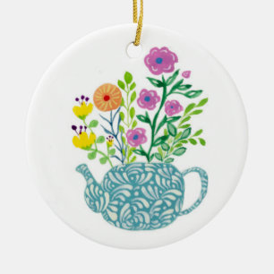Teapot Bouquet Ornament