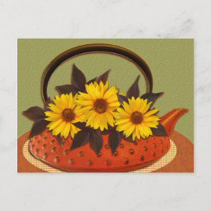 TEAPOT BOUQUET POSTKARTE