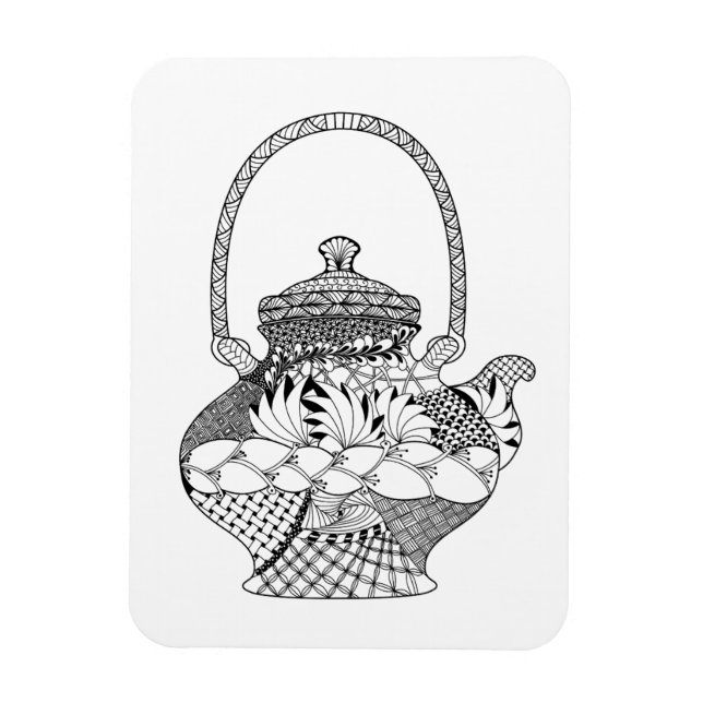 Teapot Doodle Magnet (Vertikal)